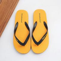 Flip-flops Summer External Flip-flops Fashion Non-slip Youth Clip Feet Soft Bottom Sandals 42-43 geltona