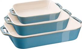 STAUB Zestaw 3 prostokątnych półmisków ceramicznych Staub | 40508-172-0 | 3272340050091