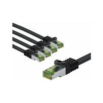 Goobay Kabel krosowy CAT 8.1 z certyfikatem GHMT, S/FTP (PiMF), 5 m, Black, zestaw 5 - Długość kabla 5 m | 4040849697937 | 4040849697937