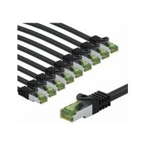 Goobay Kabel krosowy CAT 8.1 z certyfikatem GHMT, S/FTP (PiMF), 5 m, szary, zestaw 10 - Długość kabla 5 m | 4040849697678 | 4040849697678