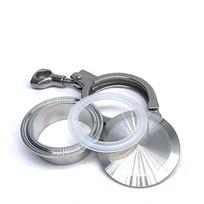 1,5  Tri Clamp SUS 304 ferulės rinkinys Sanitarinis rinkinys Namų alaus gamybai gray