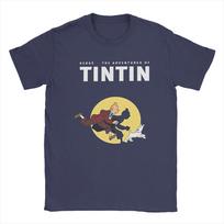 Tin Teen Komiksų Herojų Marškinėliai Vyrams Žaidimų Animacinių Filmų Naujoviški Marškinėliai Apvalia Kaklo Trumpomis Rankovėmis T-shirt Grafiškai Spausdinti Drabužiai L tamsiai mėlyna spalva