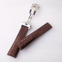 Karvės odos laikrodžių apyrankės, skirtos TAG HEUER CARRERA serija Coffe  24mm white