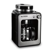 Compact Automatic Drip Coffee Maker with Built-in Grinder UK Adapter black
