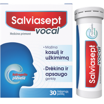 Pastilės gerklei SALVIASEPT VOCAL, 30 pastilių