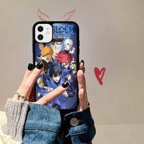 Futbolo Anime B-Blue L-Lock Telefono dėklas IPhone 17 Pro 16 Plus 16 Pro Max 15 14 13 12 11 PC+TPU Galinis dangtelis iPhone 14 black