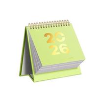 Standing 2026 Desktop Desk Calendar Thick Paper Time Management Flip Calendar Foldable Academic Planner Table Decorations white
