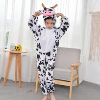Vaikų mielas gyvūno kombinezonas pasirodymams Dvylikos Zodiako ženklų animacinis tigras liūtas Cosplay lėlės kostiumas Cow,150cm gray