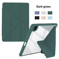 For New iPad Air 11 8 M4 Case iPad 12th 11th 11 10th Air 4th 5th 10.9 7th 8th 9th 10.2 6th 9.7 Accessories Pro 11 Mini 6 7 Cover iPad10.2 7th 8th 9th tamsiai žalia spalva