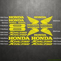 Honda Motociklo Lipdukai NC750X Logotipo Decal Vandeniui Atsparūs OC3 auksinė