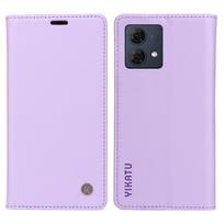 Applicable MOTO G04Magnetic phone case edge 50 pro Business Flip Cover Stand Card Holder Protective Case G75 MOTO G75 šviesiai violetinė spalva