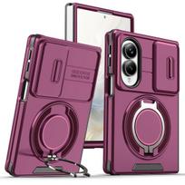 Case for Samsung Galaxy Z Fold 8 Ultra ZFold8 Rotating Magnetic Bracket Camera Protection Armor Cover for Samsung Z Fold 8 7 6 Galaxy Z Fold7 black
