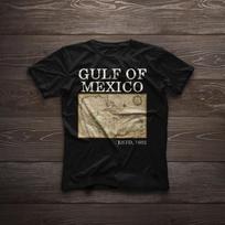 Gulf of Mexico since 1692 Historical Fact Map Mexican Gulf Anti Trump T-shirt M black
