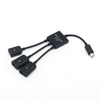 3 viename Micro USB OTG laidas Duomenų perdavimas Micro USB vyriškas į moterišką adapteris Žaidimų pelė Klaviatūra