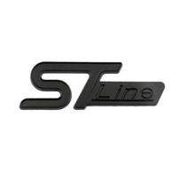 3D Metal ST LINE Logo Rear Trunk MEJH5 Emblem Badge Sticker for Ford Focus FIESTA Kuga ESCAPE Mondeo EcoBoost 7.9 x 2.7cm black