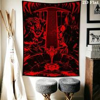 DOOM The Dark Ages Sieninė gobelenas Estetiškas sienos kabinamas spausdintas audinio pledas Dekoratyviniai gobelenai miegamajam svetainei namų dekoravimui 150cm x 200cm