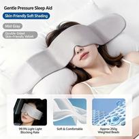 Technology Gravity Deep Sleep Eye Mask Sleep Relief Eye Fatigue Sleeping Shading Double-Sided Micro Pressure Gravity Eye Mask as the picture gray