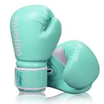 Professional Boxing Gloves Muay Thai Kickboxing Training Punching Bag Men Women Adults Kids PU Leather Breathable Impact 6 oz