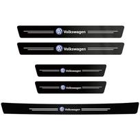 High-quality Carbon Fiber Car Door Sill Protector Sticker For VW Golf Polo GTI Tiguan Touran Jetta Passat CC T5 Scirocco Magotan