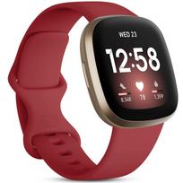 Dirželis Fitbit Versa 4 3 Sense 2 juostai Išmaniojo laikrodžio priedai pakeitimas silikoninis Sportinis apyrankė correa Fitbit Versa4 laikrodžio juosta For Fitbit Versa 3&S (5.5- 6.7inch) raudona