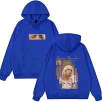 Singer Billie Eilish Poster Graphic Print Hoodie Men Women Streetwear Hip Hop Gothic Style Harajuku Y2K Fashion Sweatshirt Oversized Pullover XXXL pilka