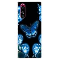 Sony Xperia 5 dėklas Xperia5 Bamperis Silikoninis TPU Minkštas telefono dangtelis Sony experia 5 J9210 J8210 J8270 6.1  Dėklai Animacinis Xperia 5 blue