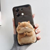 For Redmi Note 13 Pro 4G 5G Phone Case Cute Cartoon Cat Fox Soft Silicone Back Cover For Xiaomi Redmi Note13 13Pro Fundas Redmi Note 13ProPlus black