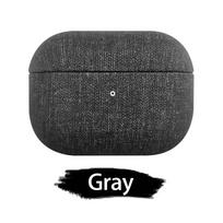 For AirPods 4 2026 Case Cover Fabric Texture Shockproof Full-Body Protective Earphone Case for AirPods Pro 2 1 AirPods 1 2 For AirPods 4 gray