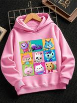 CatRat Gabby's Dollhouse Kids Pullover Hoodie Summer Cute Crewneck Street 3-14 Years 150 white