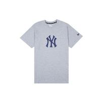 New Era SS22 Solid Color Letter Print T-Shirt Unisex tops Gray 12588138 M gray