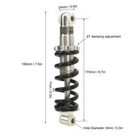 1 Pair Shocks Struts Damper 170mm 650lbs Shock Absorber Spring for 47cc 49cc Mini Moto ATV Pocket Bike Scooter gray