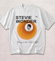 Stevie Wonder, Songs in the Key of Life, Motown Graphic T-ShirtY2k Style, Unisex Cotton shirt S orange