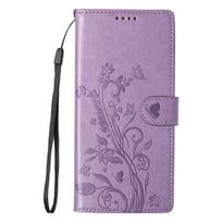 VIVO V70 FE & V60 LITE Butterfly Love Flower Embossed Leather Flip Wallet Case Y29 4G mėlyna