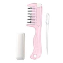 Scalp Oil Applicator Comb Hair Comb, 6 Roller Ball Tips, Refillable Dispenser Minoxidil Massage for Men Women white