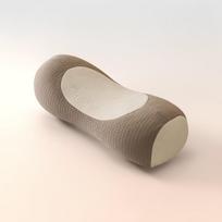 Breathable 3D Buckwheat Neck Support Pillow - Washable and Durable for Home Use Brown Non-Embroidered Pillow 42*12*10 beige