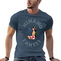 Hinano Tahiti Beer Gift Oversized TShirt Brand Unisex Clothing  Cotton Streetwear Large Size Top Tee 4XL black
