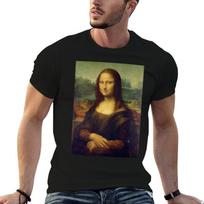 Mona Lisa by Leonardo Da Vinci TShirt cotton t shirts Unisex  t shirt Unisex casual anime tshirt Tshirt XL black