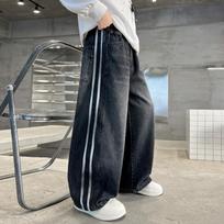 Boys Loose Fit Casual Denim Pants For Kids 150cm juoda