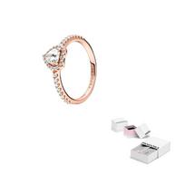 Pandora Copper silver Alloy Rings Women's Rose Gold 188421C02 52-Original Bagged rožinio aukso spalvos