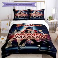 Michael Jackson 144 Customize your name Bedding Set Breathable Duvet Cover with Pillowcases Home Decoration Birthday Gift 140cmx210cm