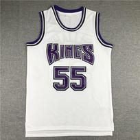 Vyriški krepšinio marškinėliai Williams 55 Kings Vintažiniai siuvinėti Retro stiliaus medvilnės mišinio Unisex sportiniai marškinėliai XL
