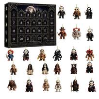 Halloween Advent Calendar With Acrylic Components For Holiday Countdown Gift Chainsaw Horror
