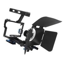 YELANGU SLR Camera Cage with Follow Focus Matte Box Protection Cover for GH4 Cameras black