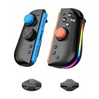 Magnetic Wireless Controller For Switch 2 One-Key Wake Up RGB Light Hall 3D Joystick Turbo Gamepad Programmable Back Buttons Set gray