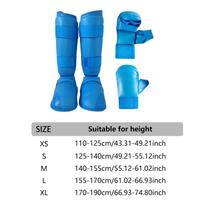 Karate Gear Boxing Gloves Shin Guards Foot Ergonomically Designed Made of PU EVA Material for M mėlyna