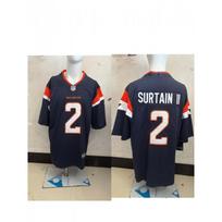 NFL Denver Broncos Short Sleeve Jersey Mens Team Apparel Premium Embroidered Football Shirt New Navy 2