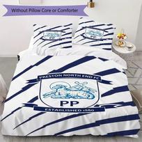 Preston North End Fc Pattern Bedding uilt Set uilt Cover Pillowcase Home Decoration Birthday Gift (1*duvet cover + 2*pillowcase without core) 140x200cm