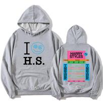Harry Styles Together Together Tour 2027 Hoodies Fashion Long Sleeve Hooded Sweatshirt Women Men Clothing Graphic Print Pullovers XXXL pilka