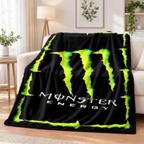 Monster Energy Flannel Throw Blanket Soft Warm Cozy For Sofa Bed Indoor Home Bedroom Use 100cmx150cm