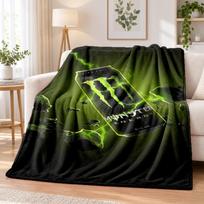 Monster Energy Flannel Throw Blanket Soft Warm Cozy For Sofa Bed Indoor Home Bedroom Use 130cmx150cm